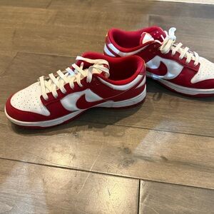 Nike Red and White Sneakers
